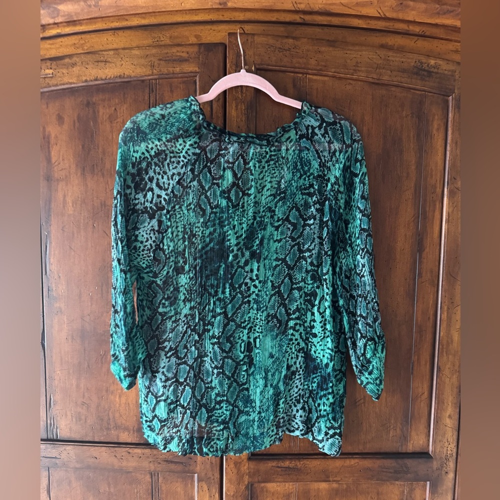 ba&sh Rick Ruffled Animal Print Top 2 - Picture 5 of 9